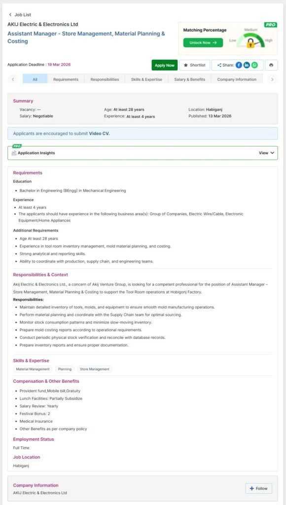 Akij Group Job Circular 2026