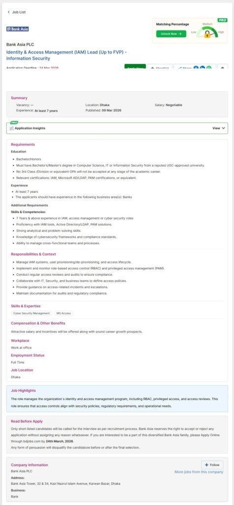 Bank Asia Job Circular 2026