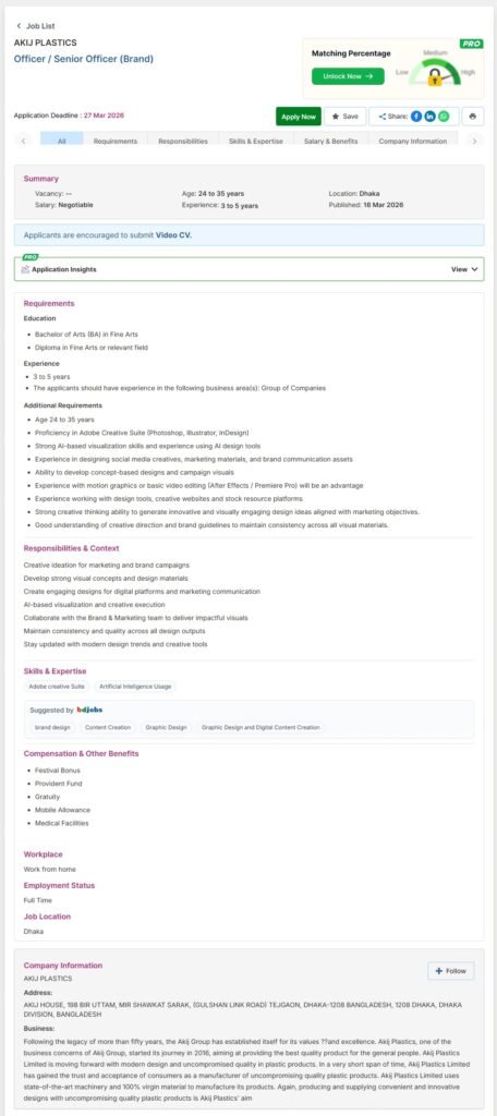 Akij Group Job Circular 2026