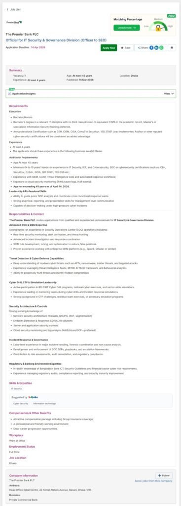 Prime Bank Job Circular 2026