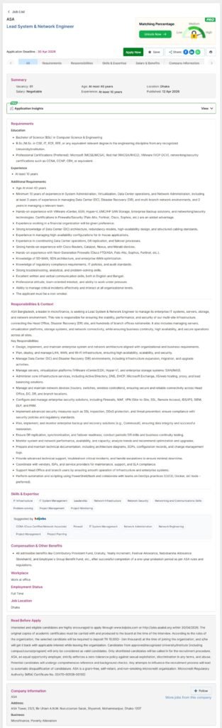 ASA NGO Job Circular 2026