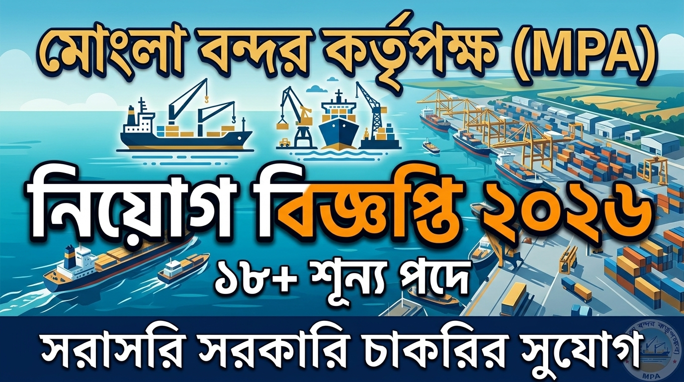 MPA Job Circular 2026: মোংলা বন্দর কর্তৃপক্ষ বিশাল নিয়োগ বিজ্ঞপ্তি ২০২৬