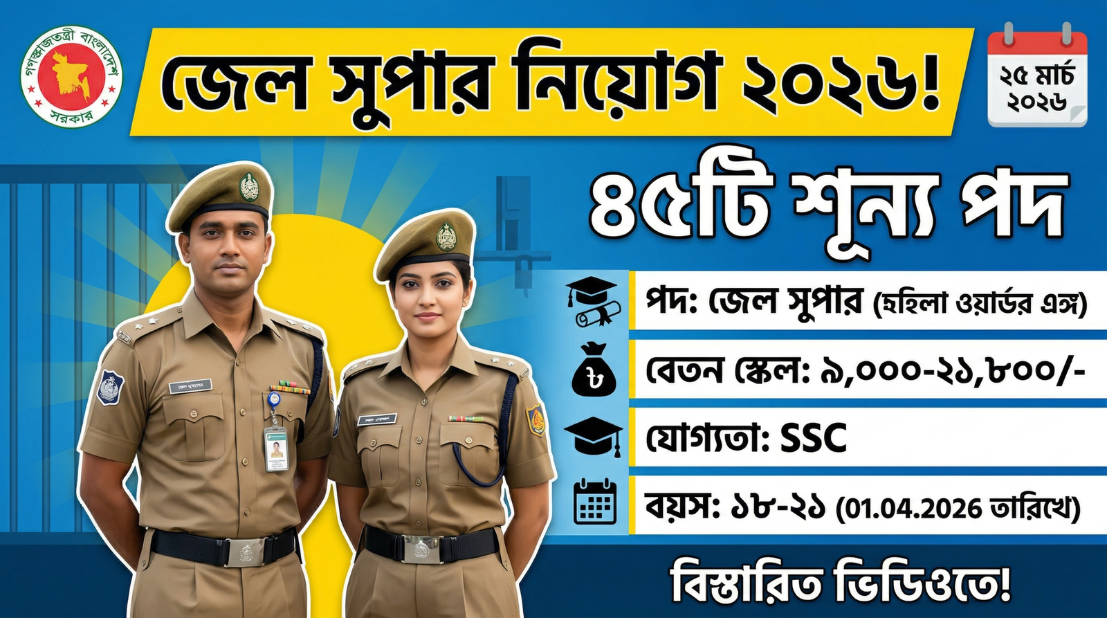 Prison Job Circular 2026