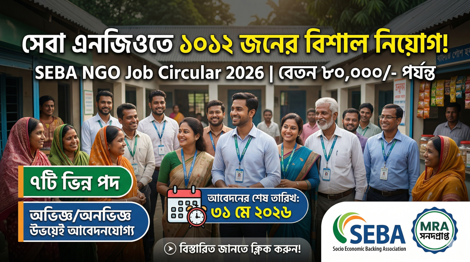 SEBA NGO Job Circular 2026 – নতুন নিয়োগ বিজ্ঞপ্তি
