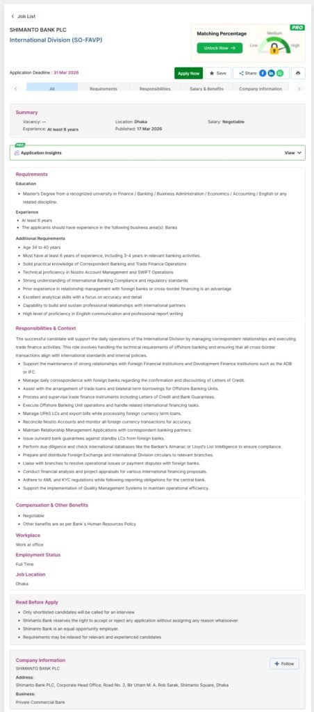 Shimanto Bank Job Circular 2026