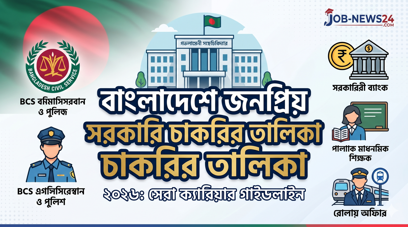 বাংলাদেশে সরকারি চাকরির তালিকা ২০২৬
