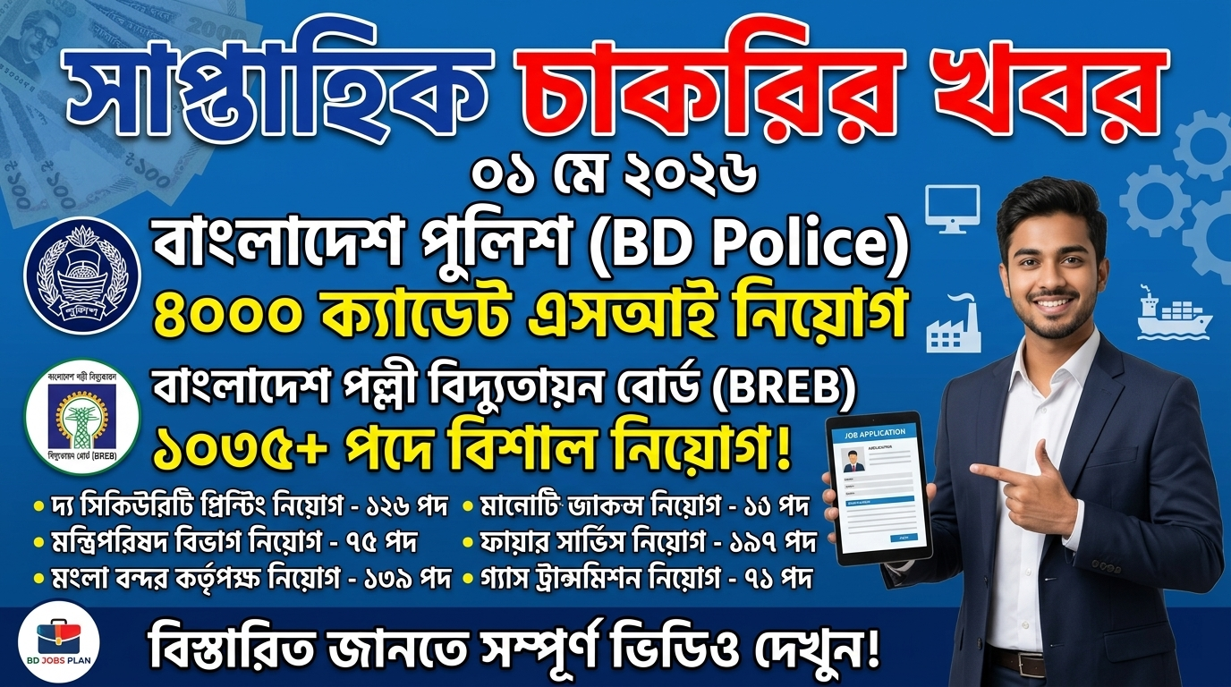 সাপ্তাহিক চাকরির খবর পত্রিকা ০১ মে ২০২৬