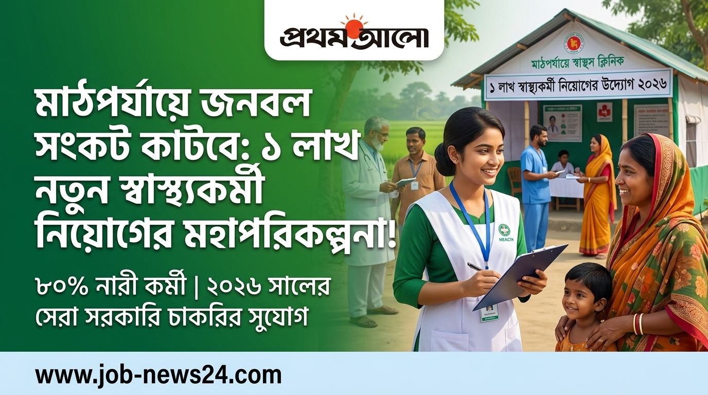 ১ লাখ স্বাস্থ্যকর্মী নিয়োগ ২০২৬