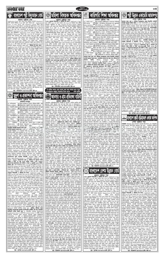 সাপ্তাহিক চাকরির খবর পত্রিকা ২০২৬