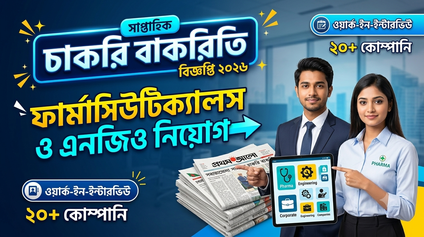 প্রথম আলো চাকরি বাকরি পত্রিকা সাপ্তাহিক নিয়োগ বিজ্ঞপ্তি ২০২৬