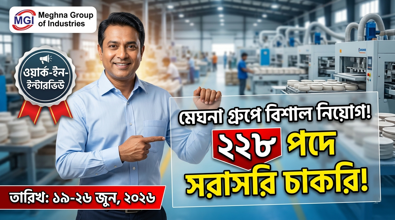 মেঘনা গ্রুপ নিয়োগ বিজ্ঞপ্তি ২০২৬