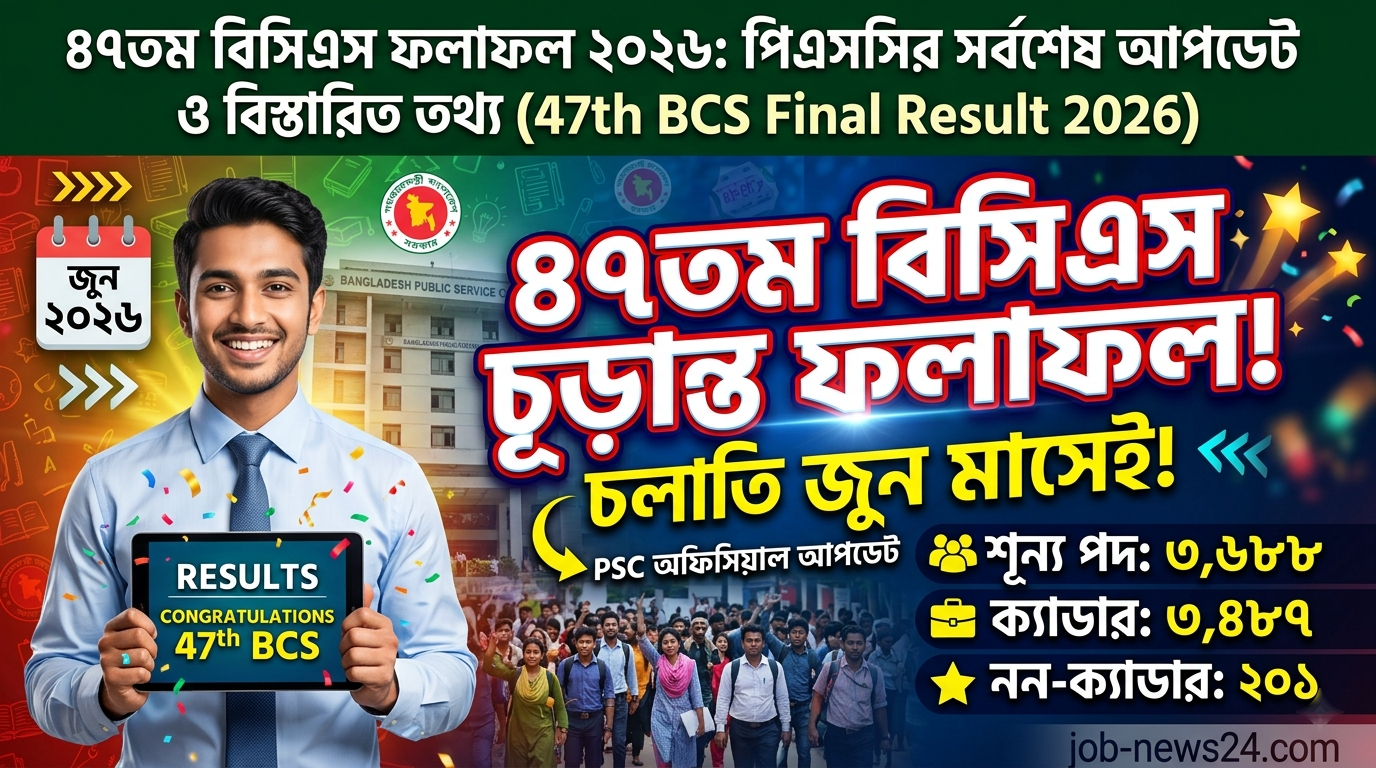 ৪৭তম বিসিএসের চূড়ান্ত ফলাফল ২০২৬