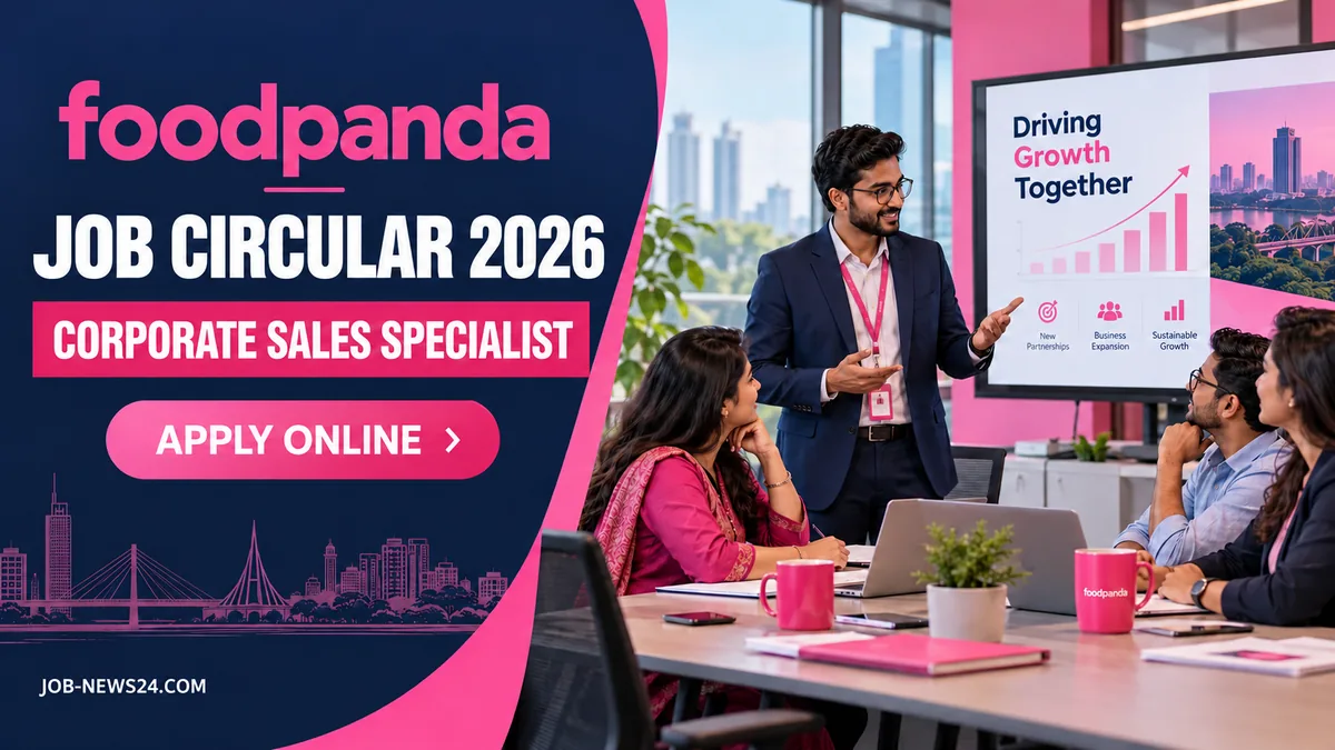 foodpanda Corporate Sales Specialist নিয়োগ 2026-এর প্রতীকী অফিস দৃশ্য